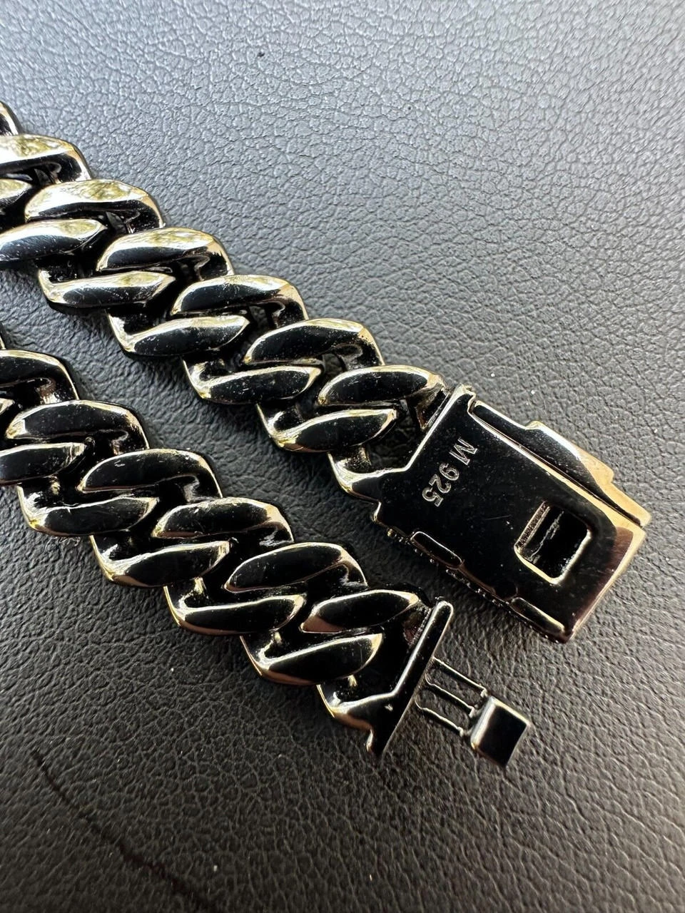 BLACK MOISSANITE 8mm Real Miami Cuban Link Prong Bracelet Iced Black Rhodium Over 925 Silver 22 BLACK MOISSANITE 8mm Real Miami Cuban Link Prong Bracelet Iced Black Rhodium Over 925 Silver - Image 20