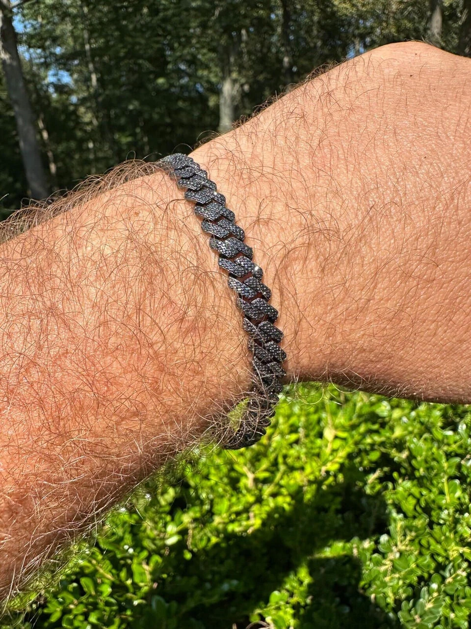 BLACK MOISSANITE 8mm Real Miami Cuban Link Prong Bracelet Iced Black Rhodium Over 925 Silver 18 BLACK MOISSANITE 8mm Real Miami Cuban Link Prong Bracelet Iced Black Rhodium Over 925 Silver - Image 16