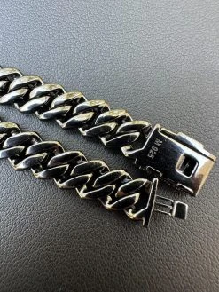 BLACK MOISSANITE 8mm Real Miami Cuban Link Prong Chain Iced Black Rhodium Over 925 Silver Necklace -Harlem Bling Shop harlembling black moissanite 8mm real miami cuban link prong chain iced black rhodium over 925 silver necklace 61705.1703827808