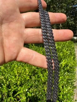 BLACK MOISSANITE 8mm Real Miami Cuban Link Prong Chain Iced Black Rhodium Over 925 Silver Necklace -Harlem Bling Shop harlembling black moissanite 8mm real miami cuban link prong chain iced black rhodium over 925 silver necklace 77489.1703827802