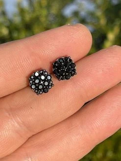 Black Moissanite 925 Silver Hip Hop Earrings Cluster Studs Pass Diamond Tester 29 Black Moissanite 925 Silver Hip Hop Earrings Cluster Studs Pass Diamond Tester -Harlem Bling Shop harlembling black moissanite 925 silver hip hop earrings cluster studs pass diamond tester 44553.1675187718