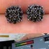 Black Moissanite 925 Silver Hip Hop Earrings Cluster Studs Pass Diamond Tester -Harlem Bling Shop harlembling black moissanite 925 silver hip hop earrings cluster studs pass diamond tester 51067.1675187657