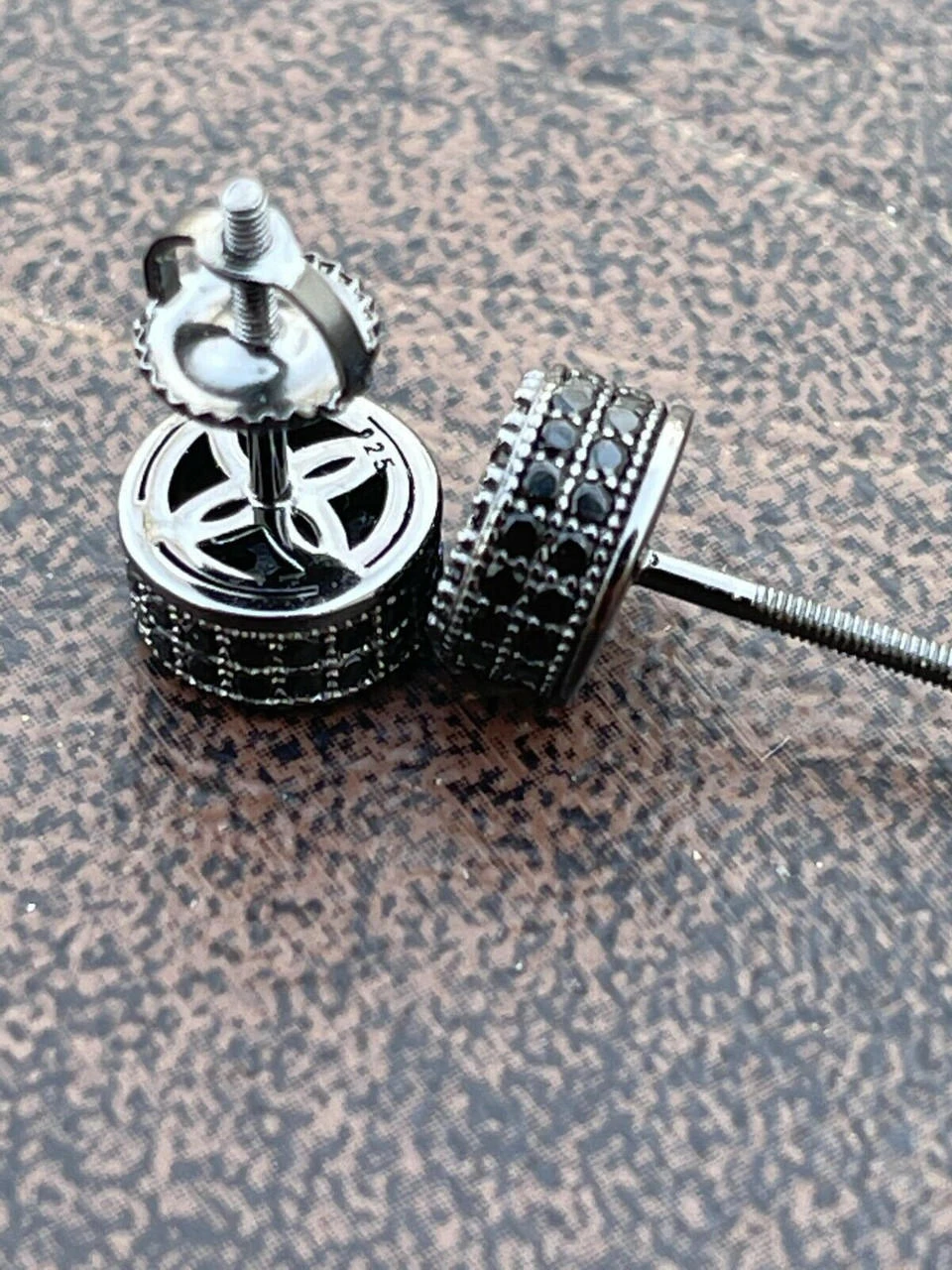 Black Moissanite 925 Silver Hip Hop Earrings Small Round Studs Pass Diamond Test 11 Black Moissanite 925 Silver Hip Hop Earrings Small Round Studs Pass Diamond Test - Image 9