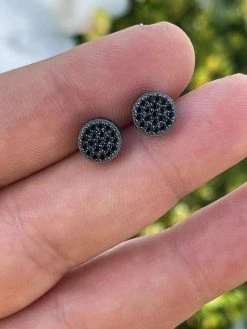 Black Moissanite 925 Silver Hip Hop Earrings Small Round Studs Pass Diamond Test 30 Black Moissanite 925 Silver Hip Hop Earrings Small Round Studs Pass Diamond Test -Harlem Bling Shop harlembling black moissanite 925 silver hip hop earrings small round studs pass diamond test 39590.1675187725