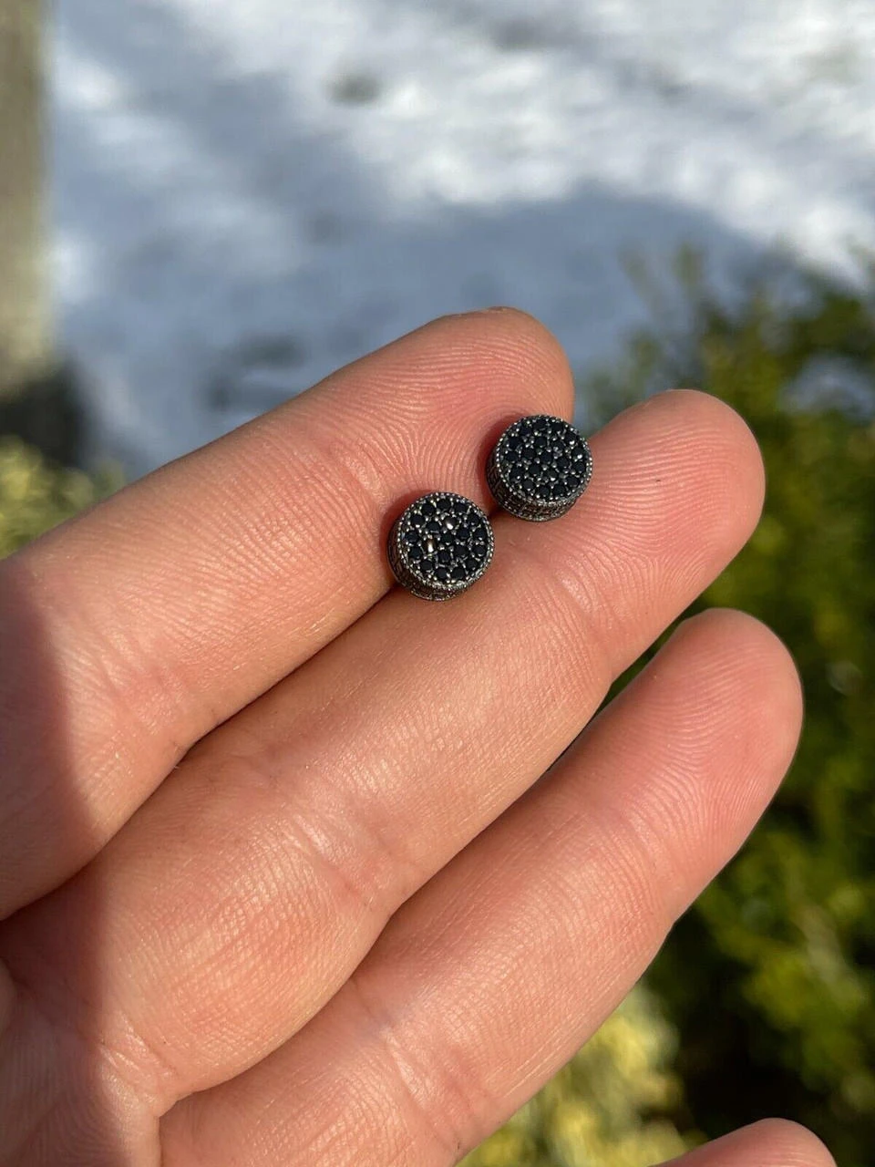 Black Moissanite 925 Silver Hip Hop Earrings Small Round Studs Pass Diamond Test 15 Black Moissanite 925 Silver Hip Hop Earrings Small Round Studs Pass Diamond Test - Image 13