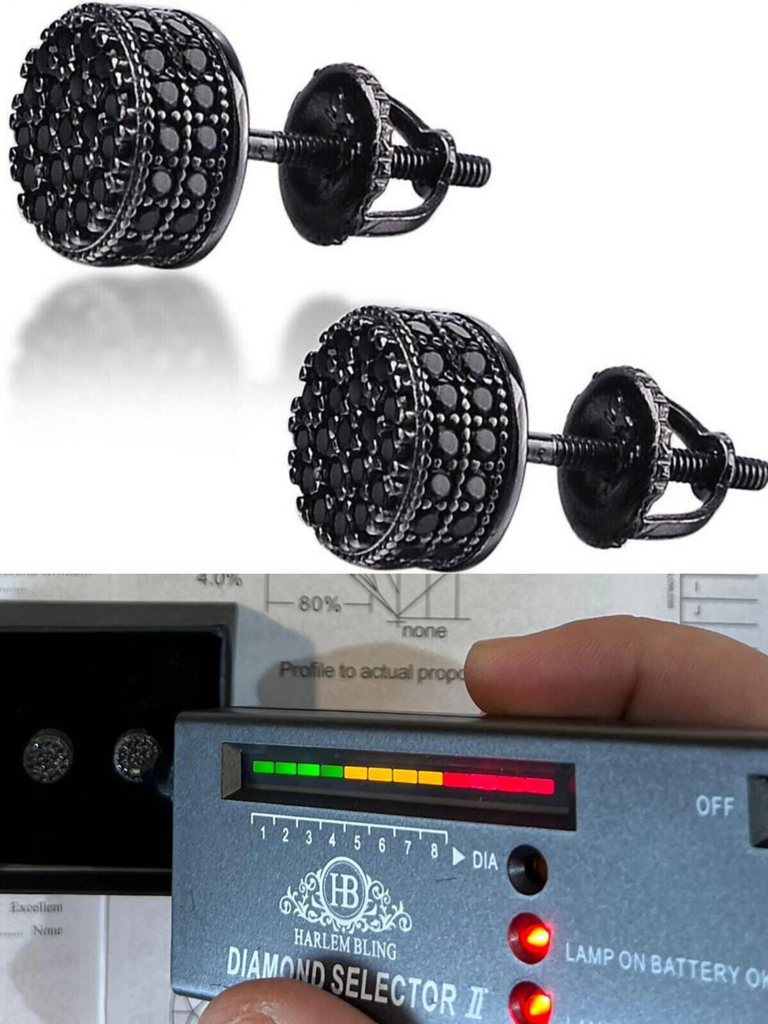 Black Moissanite 925 Silver Hip Hop Earrings Small Round Studs Pass Diamond Test 3 Black Moissanite 925 Silver Hip Hop Earrings Small Round Studs Pass Diamond Test