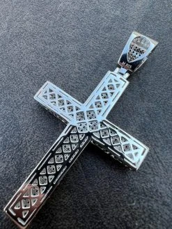 Black MOISSANITE 925 Silver Large Iced Cross Pendant 2.5CT Pass Diamond Tester 40 Black MOISSANITE 925 Silver Large Iced Cross Pendant 2.5CT Pass Diamond Tester -Harlem Bling Shop harlembling black moissanite 925 silver large iced cross pendant 2.5ct pass diamond tester 51460.1674841691
