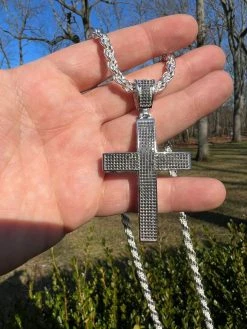 Black MOISSANITE 925 Silver Large Iced Cross Pendant 2.5CT Pass Diamond Tester 27 Black MOISSANITE 925 Silver Large Iced Cross Pendant 2.5CT Pass Diamond Tester -Harlem Bling Shop harlembling black moissanite 925 silver large iced cross pendant 2.5ct pass diamond tester 69029.1674841694