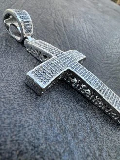 Black MOISSANITE 925 Silver Large Iced Cross Pendant 2.5CT Pass Diamond Tester 29 Black MOISSANITE 925 Silver Large Iced Cross Pendant 2.5CT Pass Diamond Tester -Harlem Bling Shop harlembling black moissanite 925 silver large iced cross pendant 2.5ct pass diamond tester 79552.1674841875
