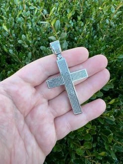 Black MOISSANITE 925 Silver Large Iced Cross Pendant 2.5CT Pass Diamond Tester 31 Black MOISSANITE 925 Silver Large Iced Cross Pendant 2.5CT Pass Diamond Tester -Harlem Bling Shop harlembling black moissanite 925 silver large iced cross pendant 2.5ct pass diamond tester 99359.1674841873