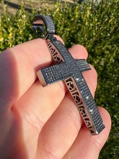 Black MOISSANITE Black Rhodium Over 925 Silver Large Iced Cross Pendant 2.5CT 37 Black MOISSANITE Black Rhodium Over 925 Silver Large Iced Cross Pendant 2.5CT -Harlem Bling Shop harlembling black moissanite black rhodium over 925 silver large iced cross pendant 2.5ct 43745.1674841680