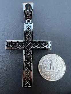 Black MOISSANITE Black Rhodium Over 925 Silver Large Iced Cross Pendant 2.5CT 38 Black MOISSANITE Black Rhodium Over 925 Silver Large Iced Cross Pendant 2.5CT -Harlem Bling Shop harlembling black moissanite black rhodium over 925 silver large iced cross pendant 2.5ct 86520.1674841851