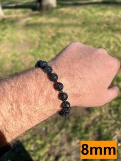 Black Moissanite Disco Ball Bracelet 4-10mm - Black Rhodium Over 925 Silver - Shambala Style 20 Black Moissanite Disco Ball Bracelet 4-10mm - Black Rhodium Over 925 Silver - Shambala Style -Harlem Bling Shop harlembling black moissanite disco ball bracelet 4 10mm black rhodium over 925 silver shambala style 29617.1671639742