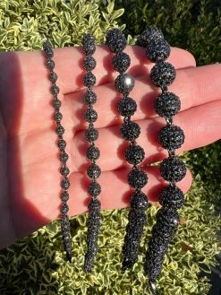 Black Moissanite Disco Ball Bracelet 4-10mm - Black Rhodium Over 925 Silver - Shambala Style 22 Black Moissanite Disco Ball Bracelet 4-10mm - Black Rhodium Over 925 Silver - Shambala Style -Harlem Bling Shop harlembling black moissanite disco ball bracelet 4 10mm black rhodium over 925 silver shambala style 90840.1671639692