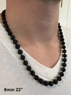 Black Moissanite Disco Ball Chain 4-10mm - Black Rhodium Over 925 Silver - Shambala Style 29 Black Moissanite Disco Ball Chain 4-10mm - Black Rhodium Over 925 Silver - Shambala Style -Harlem Bling Shop harlembling black moissanite disco ball chain 4 10mm black rhodium over 925 silver shambala style 86337.1671639737