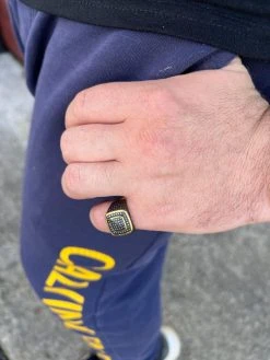 Black MOISSANITE Mens Real 14k Gold Vermeil 925 Silver Ring Pass Diamond Tester -Harlem Bling Shop harlembling black moissanite mens real 14k gold vermeil 925 silver ring pass diamond tester 57643.1675274093