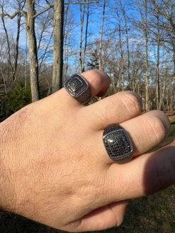 Black MOISSANITE Mens Real Solid 925 Sterling Silver Ring Pass Diamond Tester 23 Black MOISSANITE Mens Real Solid 925 Sterling Silver Ring Pass Diamond Tester -Harlem Bling Shop harlembling black moissanite mens real solid 925 sterling silver ring pass diamond tester 02814.1675274096