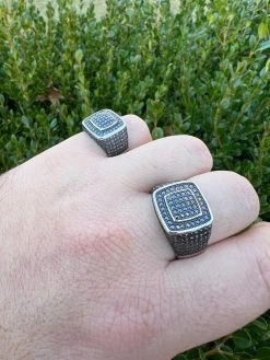 Black MOISSANITE Mens Real Solid 925 Sterling Silver Ring Pass Diamond Tester 36 Black MOISSANITE Mens Real Solid 925 Sterling Silver Ring Pass Diamond Tester -Harlem Bling Shop harlembling black moissanite mens real solid 925 sterling silver ring pass diamond tester 10014.1675274126