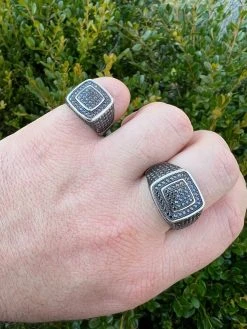 Black MOISSANITE Mens Real Solid 925 Sterling Silver Ring Pass Diamond Tester 38 Black MOISSANITE Mens Real Solid 925 Sterling Silver Ring Pass Diamond Tester -Harlem Bling Shop harlembling black moissanite mens real solid 925 sterling silver ring pass diamond tester 17457.1675274052