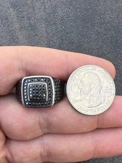 Black MOISSANITE Mens Real Solid 925 Sterling Silver Ring Pass Diamond Tester 34 Black MOISSANITE Mens Real Solid 925 Sterling Silver Ring Pass Diamond Tester -Harlem Bling Shop harlembling black moissanite mens real solid 925 sterling silver ring pass diamond tester 48019.1675274056