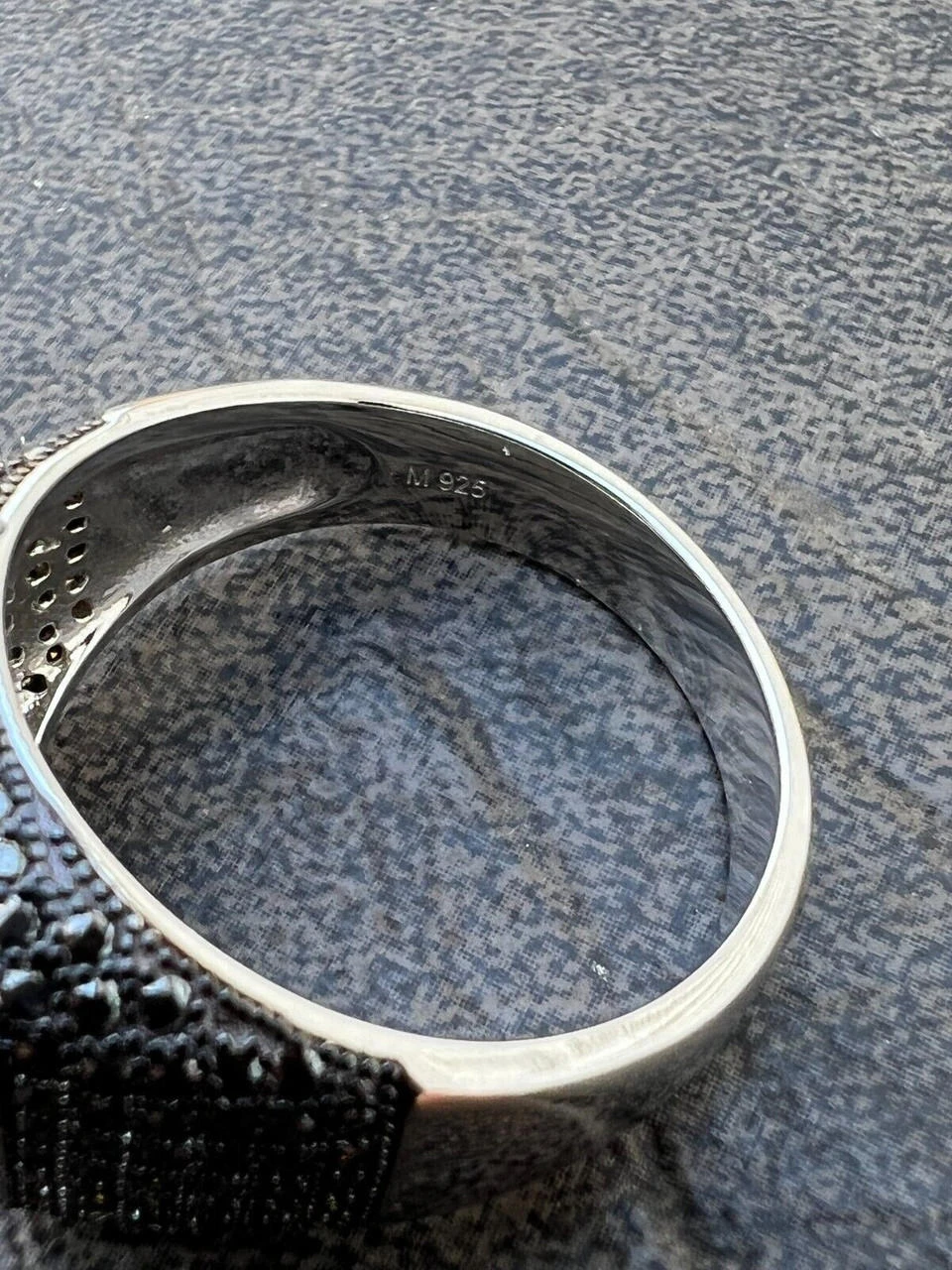 Black MOISSANITE Mens Real Solid 925 Sterling Silver Ring Pass Diamond Tester 13 Black MOISSANITE Mens Real Solid 925 Sterling Silver Ring Pass Diamond Tester - Image 11