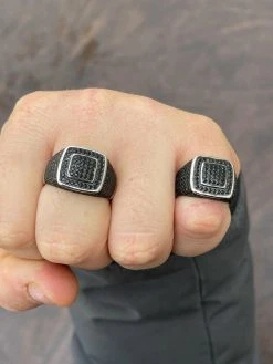 Black MOISSANITE Mens Real Solid 925 Sterling Silver Ring Pass Diamond Tester 25 Black MOISSANITE Mens Real Solid 925 Sterling Silver Ring Pass Diamond Tester -Harlem Bling Shop harlembling black moissanite mens real solid 925 sterling silver ring pass diamond tester 95070.1675274125