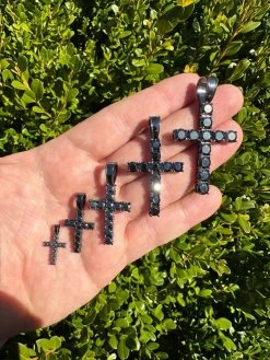Black MOISSANITE Real Oxidized Rhodium 925 Silver Cross Iced Pendant Necklace 29 Black MOISSANITE Real Oxidized Rhodium 925 Silver Cross Iced Pendant Necklace -Harlem Bling Shop harlembling black moissanite real oxidized rhodium 925 silver cross iced pendant necklace 19730.1679599425
