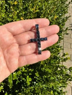 Black MOISSANITE Real Oxidized Rhodium 925 Silver Cross Iced Pendant Necklace 36 Black MOISSANITE Real Oxidized Rhodium 925 Silver Cross Iced Pendant Necklace -Harlem Bling Shop harlembling black moissanite real oxidized rhodium 925 silver cross iced pendant necklace 52675.1679599429