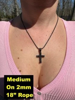 Black MOISSANITE Real Oxidized Rhodium 925 Silver Cross Iced Pendant Necklace 40 Black MOISSANITE Real Oxidized Rhodium 925 Silver Cross Iced Pendant Necklace -Harlem Bling Shop harlembling black moissanite real oxidized rhodium 925 silver cross iced pendant necklace 58542.1679599630