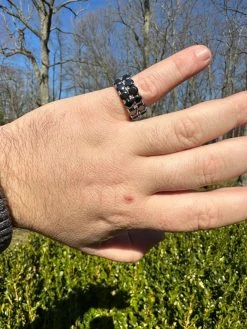 Black Moissanite Ring Real 925 Silver Hip Hop Iced Tennis Band 10mm Pass Tester 38 Black Moissanite Ring Real 925 Silver Hip Hop Iced Tennis Band 10mm Pass Tester -Harlem Bling Shop harlembling black moissanite ring real 925 silver hip hop iced tennis band 10mm pass tester 21840.1679512904