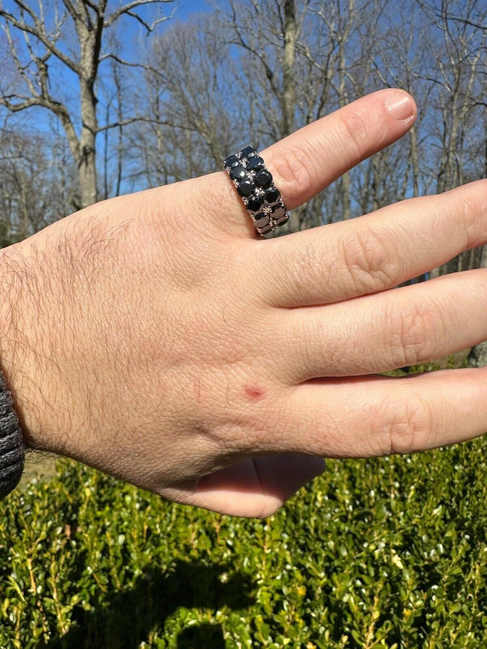 Black Moissanite Ring Real 925 Silver Hip Hop Iced Tennis Band 10mm Pass Tester 20 Black Moissanite Ring Real 925 Silver Hip Hop Iced Tennis Band 10mm Pass Tester - Image 18