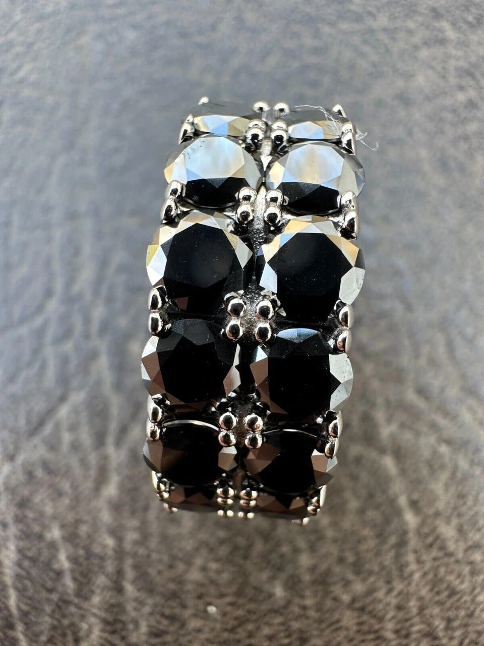 Black Moissanite Ring Real 925 Silver Hip Hop Iced Tennis Band 10mm Pass Tester 11 Black Moissanite Ring Real 925 Silver Hip Hop Iced Tennis Band 10mm Pass Tester - Image 9