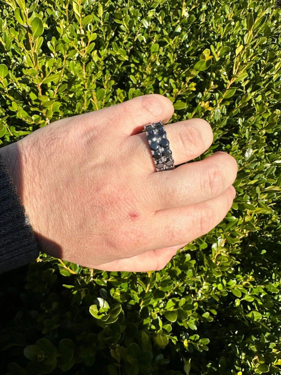 Black Moissanite Ring Real 925 Silver Hip Hop Iced Tennis Band 10mm Pass Tester 17 Black Moissanite Ring Real 925 Silver Hip Hop Iced Tennis Band 10mm Pass Tester - Image 15