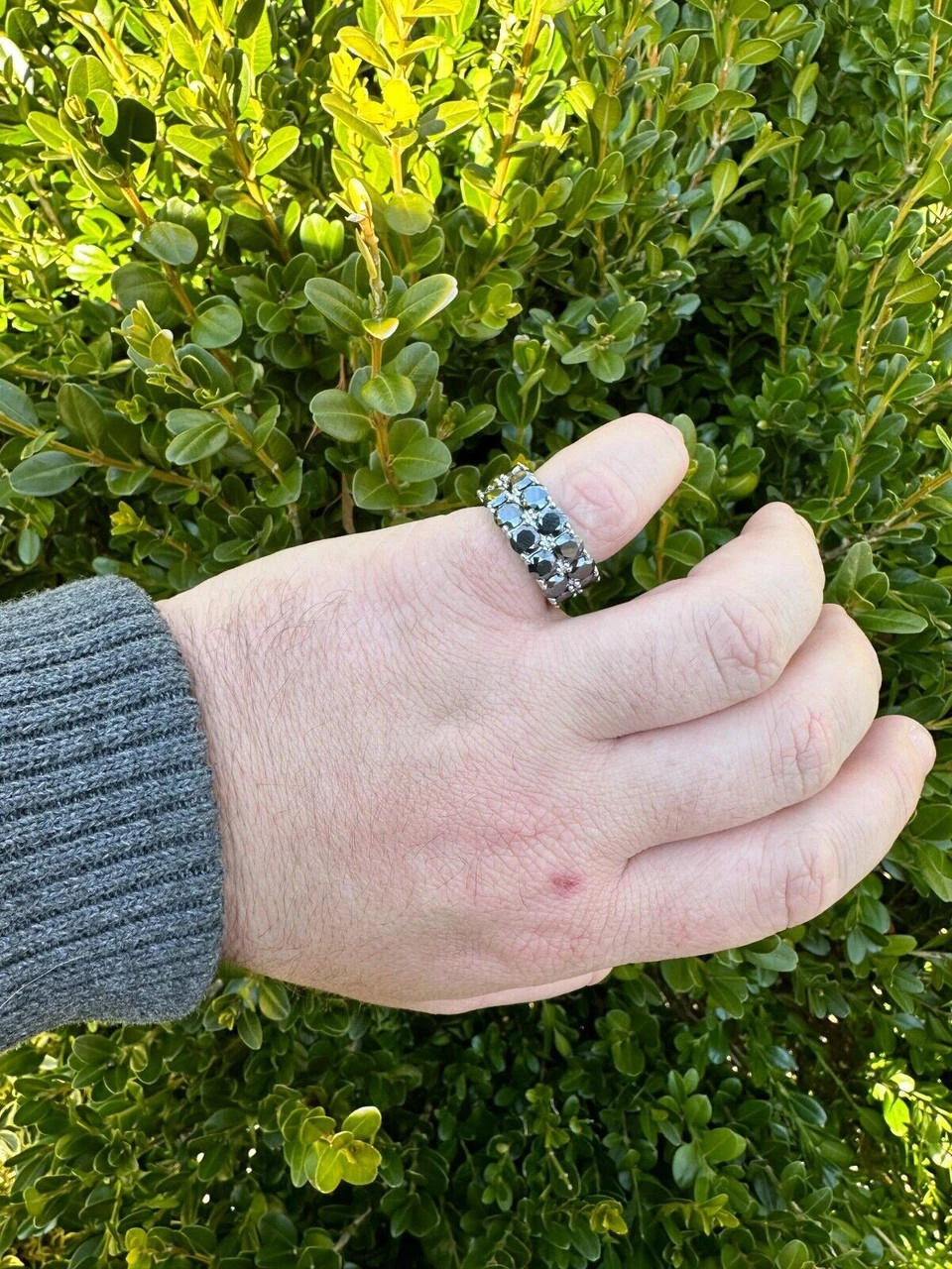 Black Moissanite Ring Real 925 Silver Hip Hop Iced Tennis Band 10mm Pass Tester 16 Black Moissanite Ring Real 925 Silver Hip Hop Iced Tennis Band 10mm Pass Tester - Image 14