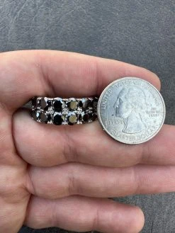 Black Moissanite Ring Real 925 Silver Hip Hop Iced Tennis Band 10mm Pass Tester 30 Black Moissanite Ring Real 925 Silver Hip Hop Iced Tennis Band 10mm Pass Tester -Harlem Bling Shop harlembling black moissanite ring real 925 silver hip hop iced tennis band 10mm pass tester 80605.1679513031