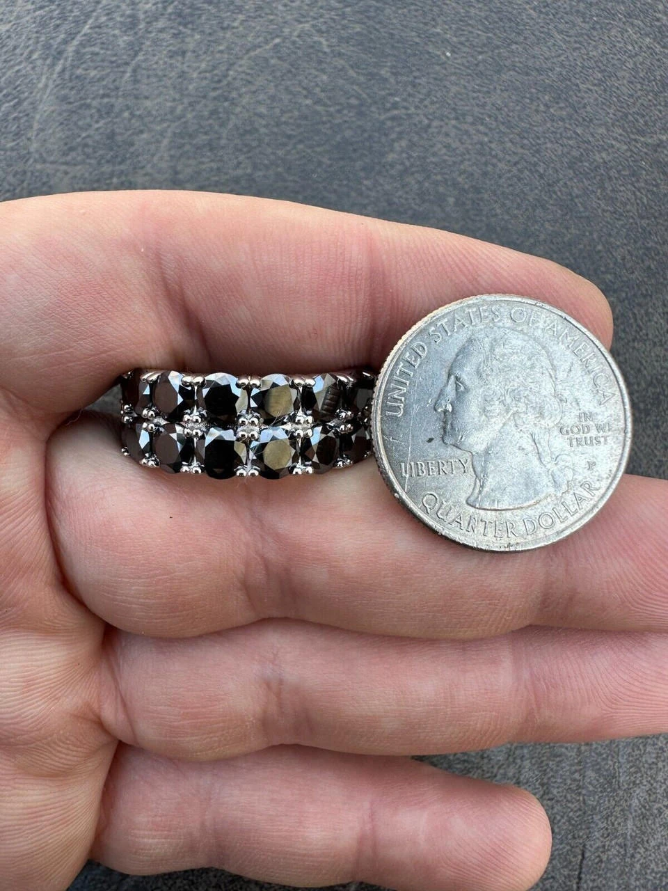 Black Moissanite Ring Real 925 Silver Hip Hop Iced Tennis Band 10mm Pass Tester 12 Black Moissanite Ring Real 925 Silver Hip Hop Iced Tennis Band 10mm Pass Tester - Image 10