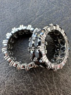Black Moissanite Ring Real 925 Silver Hip Hop Iced Tennis Band 10mm Pass Tester 39 Black Moissanite Ring Real 925 Silver Hip Hop Iced Tennis Band 10mm Pass Tester -Harlem Bling Shop harlembling black moissanite ring real 925 silver hip hop iced tennis band 10mm pass tester 91434.1679512939
