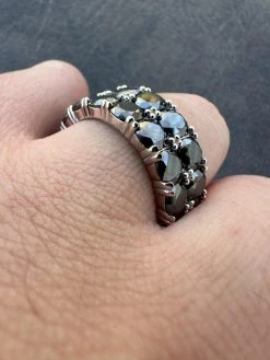 Black Moissanite Ring Real 925 Silver Hip Hop Iced Tennis Band 10mm Pass Tester 31 Black Moissanite Ring Real 925 Silver Hip Hop Iced Tennis Band 10mm Pass Tester -Harlem Bling Shop harlembling black moissanite ring real 925 silver hip hop iced tennis band 10mm pass tester 92275.1679512923