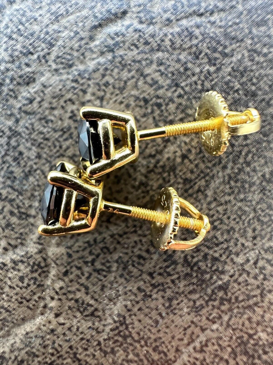 Black Moissanite Screwback Stud Earrings 14k Gold 925 Silver 3-8mm Passes Tester 19 Black Moissanite Screwback Stud Earrings 14k Gold 925 Silver 3-8mm Passes Tester - Image 17