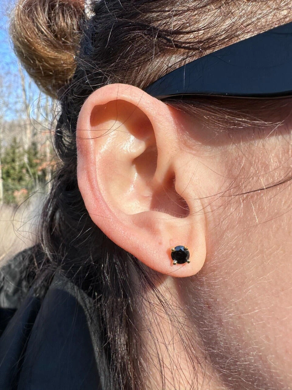 Black Moissanite Screwback Stud Earrings 14k Gold 925 Silver 3-8mm Passes Tester 12 Black Moissanite Screwback Stud Earrings 14k Gold 925 Silver 3-8mm Passes Tester - Image 10