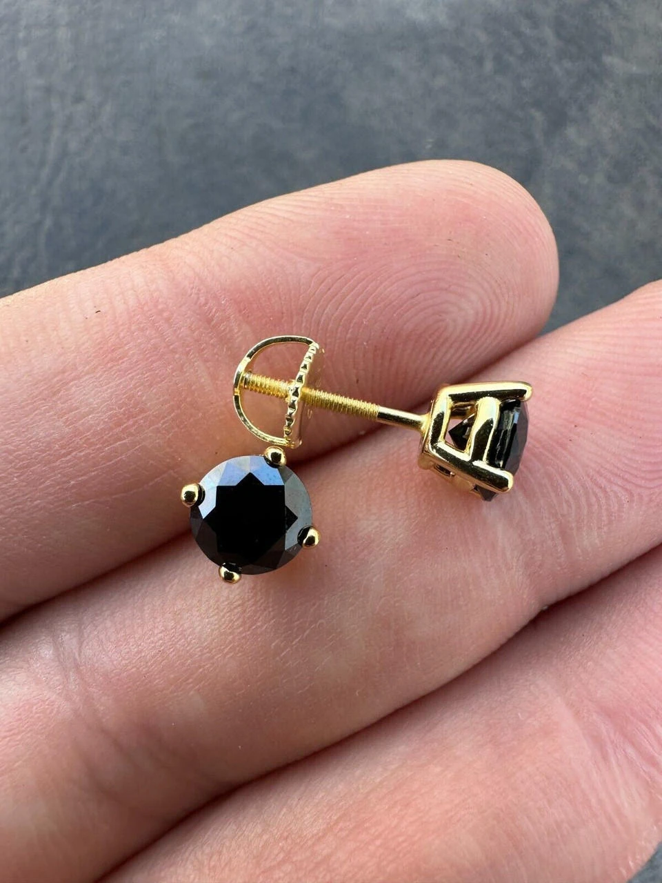 Black Moissanite Screwback Stud Earrings 14k Gold 925 Silver 3-8mm Passes Tester 20 Black Moissanite Screwback Stud Earrings 14k Gold 925 Silver 3-8mm Passes Tester - Image 18