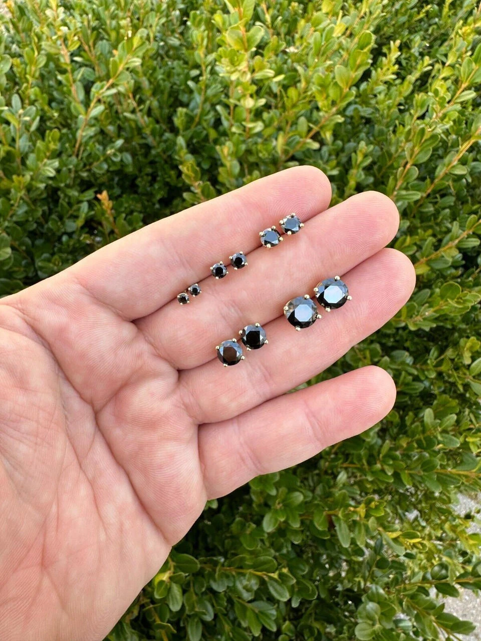 Black Moissanite Screwback Stud Earrings 14k Gold 925 Silver 3-8mm Passes Tester 15 Black Moissanite Screwback Stud Earrings 14k Gold 925 Silver 3-8mm Passes Tester - Image 13