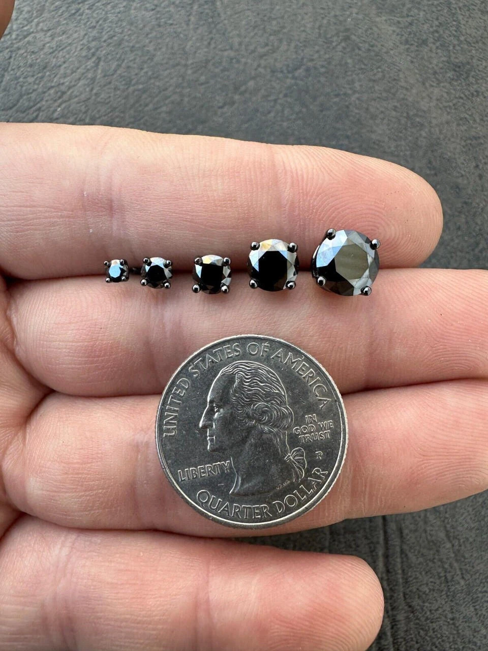 Black Moissanite Screwback Stud Earrings Oxidized Rhodium 925 Silver 3-8mm Pass Diamond Tester 19 Black Moissanite Screwback Stud Earrings Oxidized Rhodium 925 Silver 3-8mm Pass Diamond Tester - Image 17