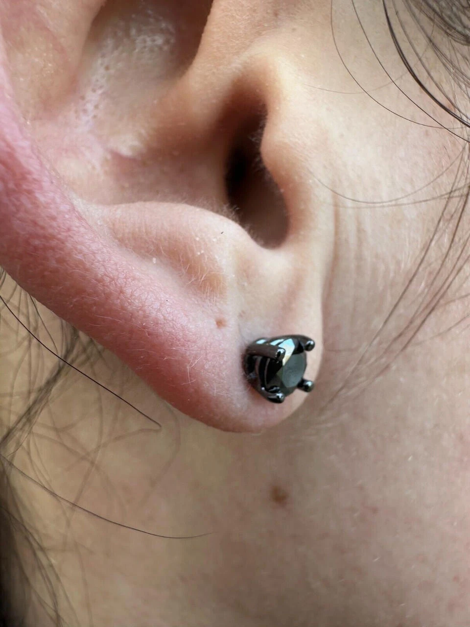 Black Moissanite Screwback Stud Earrings Oxidized Rhodium 925 Silver 3-8mm Pass Diamond Tester 21 Black Moissanite Screwback Stud Earrings Oxidized Rhodium 925 Silver 3-8mm Pass Diamond Tester - Image 19