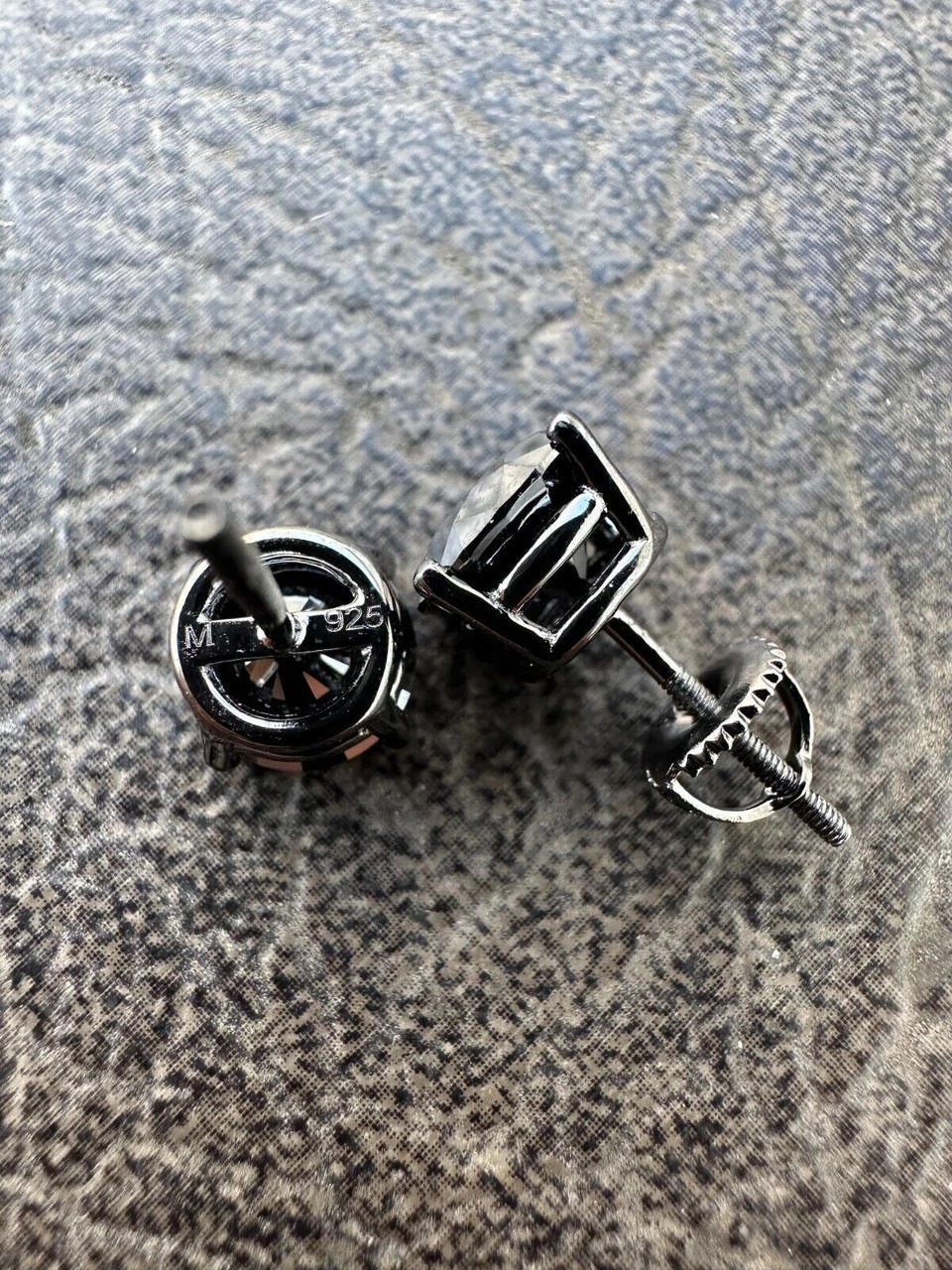 Black Moissanite Screwback Stud Earrings Oxidized Rhodium 925 Silver 3-8mm Pass Diamond Tester 22 Black Moissanite Screwback Stud Earrings Oxidized Rhodium 925 Silver 3-8mm Pass Diamond Tester - Image 20
