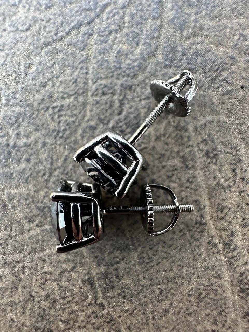 Black Moissanite Screwback Stud Earrings Oxidized Rhodium 925 Silver 3-8mm Pass Diamond Tester 18 Black Moissanite Screwback Stud Earrings Oxidized Rhodium 925 Silver 3-8mm Pass Diamond Tester - Image 16