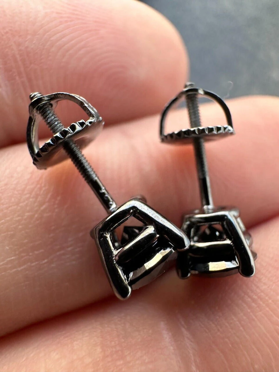 Black Moissanite Screwback Stud Earrings Oxidized Rhodium 925 Silver 3-8mm Pass Diamond Tester 17 Black Moissanite Screwback Stud Earrings Oxidized Rhodium 925 Silver 3-8mm Pass Diamond Tester - Image 15