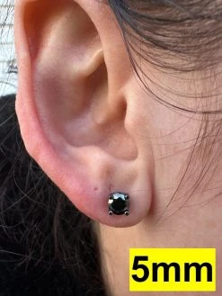 Black Moissanite Screwback Stud Earrings Oxidized Rhodium 925 Silver 3-8mm Pass Diamond Tester 25 Black Moissanite Screwback Stud Earrings Oxidized Rhodium 925 Silver 3-8mm Pass Diamond Tester -Harlem Bling Shop harlembling black moissanite screwback stud earrings oxidized rhodium 925 silver 3 8mm pass diamond tester 83024.1676485154