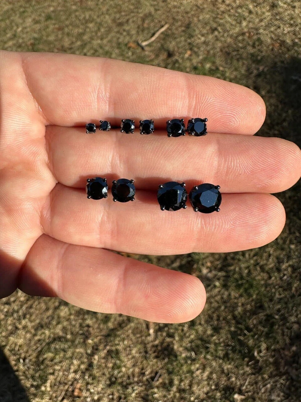 Black Moissanite Screwback Stud Earrings Oxidized Rhodium 925 Silver 3-8mm Pass Diamond Tester 14 Black Moissanite Screwback Stud Earrings Oxidized Rhodium 925 Silver 3-8mm Pass Diamond Tester - Image 12