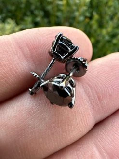 Black Moissanite Screwback Stud Earrings Oxidized Rhodium 925 Silver 3-8mm Pass Diamond Tester 29 Black Moissanite Screwback Stud Earrings Oxidized Rhodium 925 Silver 3-8mm Pass Diamond Tester -Harlem Bling Shop harlembling black moissanite screwback stud earrings oxidized rhodium 925 silver 3 8mm pass diamond tester 99825.1676485243